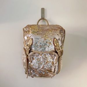 MZ WALLACE | Marlena Backpack in SilverGold Sequin